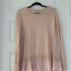 LOFT Blush Layered Women's Blouse
